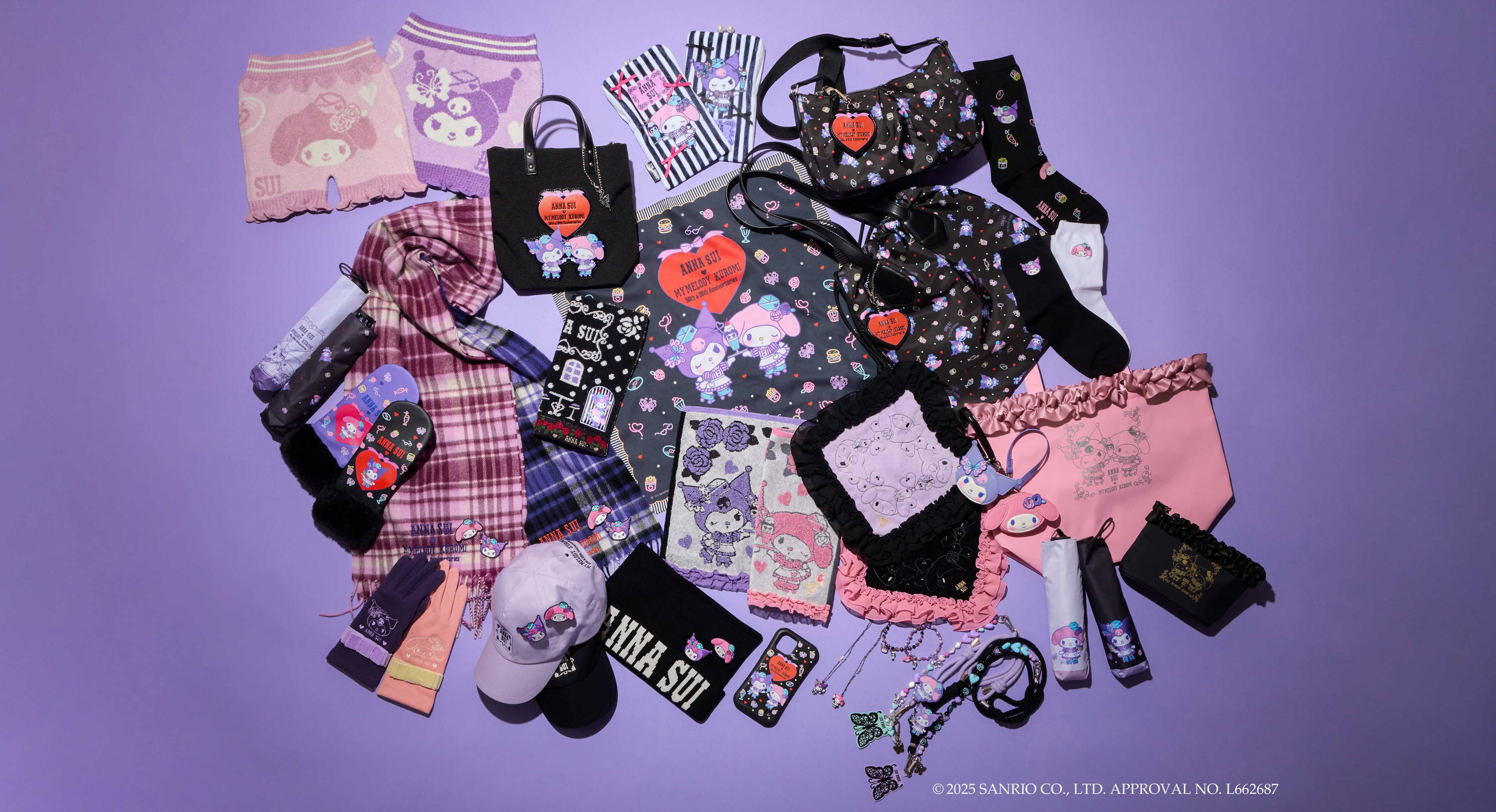 【激レア】ANNA SUI × クロミ コラボピアス　箱付き アナスイ ANNA SUI Kuromi.